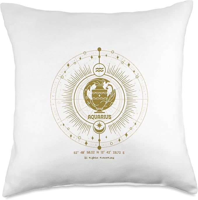 Aquarius Constellation Zodiac Horoscope Stars Aquarius Throw Pillow