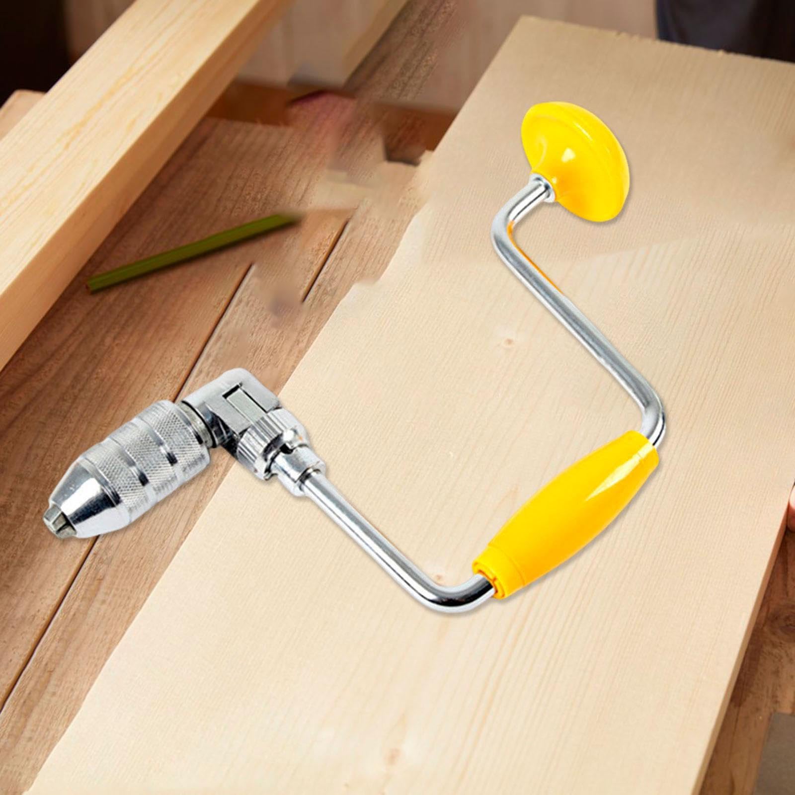 Perceuse manuelle traditionnelle pour perçage de trou précis - Poignée ergonomique - Plusieurs tailles - Outil de perçage vintage pour le travail du bois