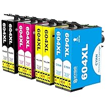 Cartucce d’inchiostro 604XL per Epson 604, 604 XL, compatibili con Epson XP 2205, cartucce per Expression Home XP-2200 XP-3200 XP-3205 XP-4200 XP-4205 Workforce WF-2910 WF-2930 WF-2935 (confezione da
