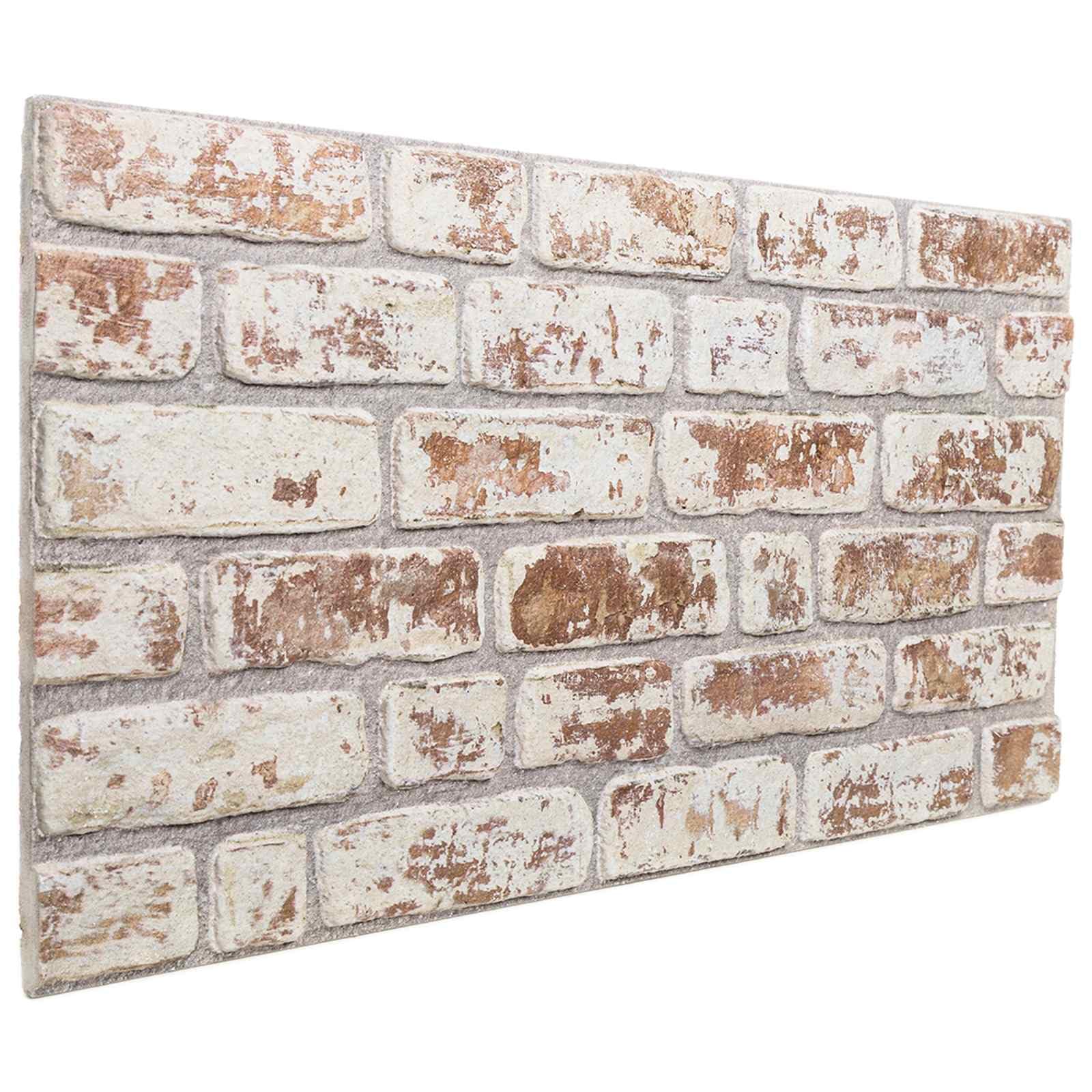 Paneles de pared (10 unidades, espuma EPS, 100 x 50 cm), color rojo y