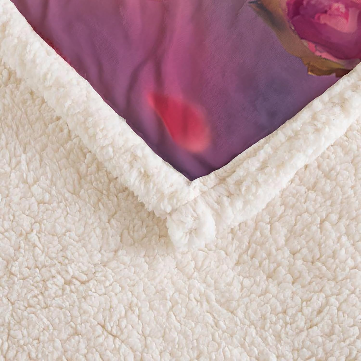 AILONEN Beautiful Hummingbird Sherpa Fleece Blanket,Botanical Flower Bird Sherpa Blankets for Kids Girls Women Gifts,Tropical Birds Animal Soft Cozy Blankets for Bed Sofa, 70 x 55 Inches