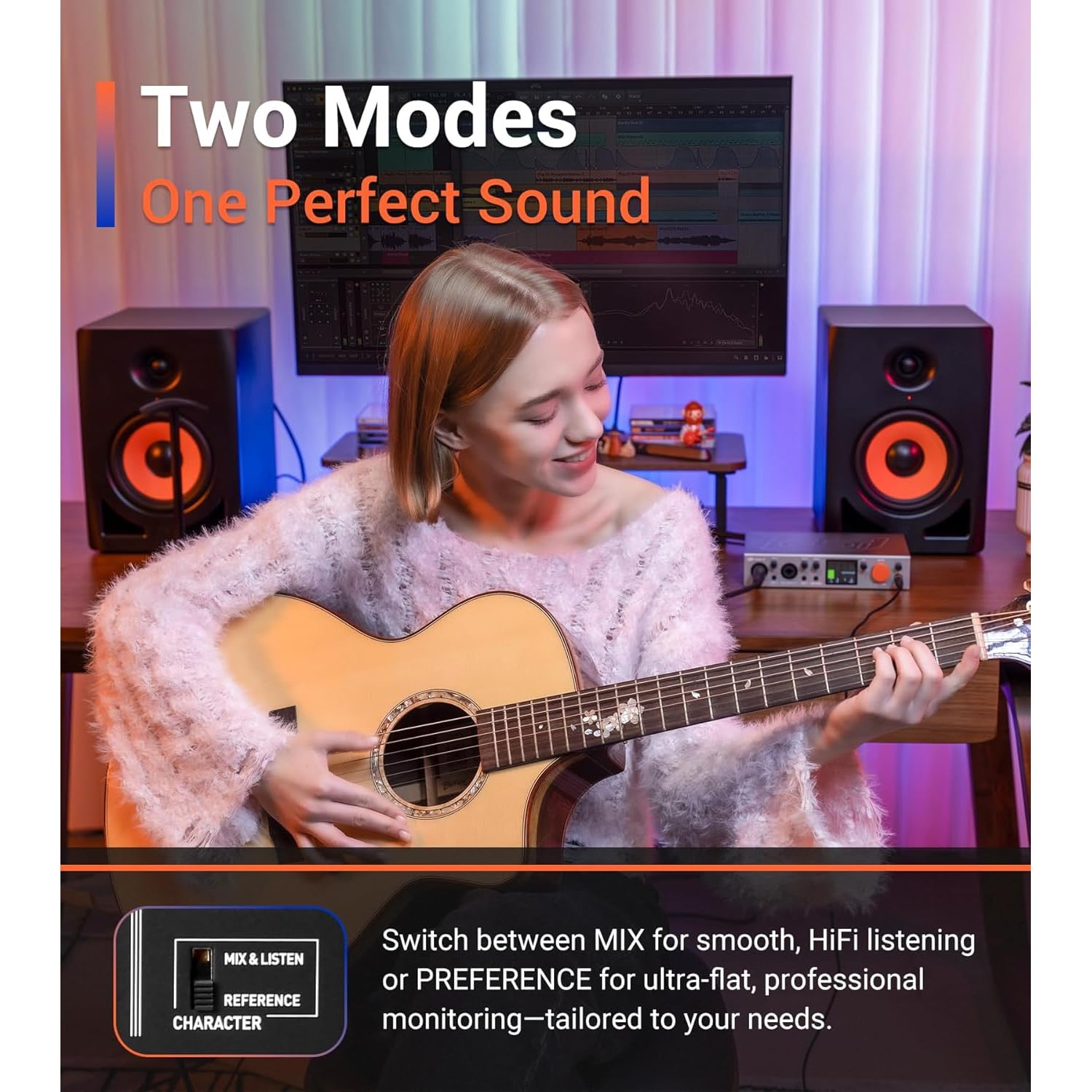 ESI nEAR i5 Studio Monitor-Boxen aktive Lautsprecher 1 Paar mit 2X keepdrum Klinkenkabel