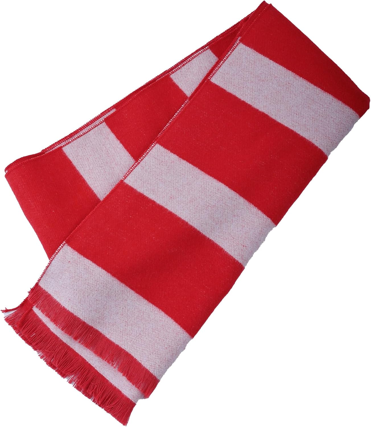 Scarf for Men Cashmere Feel Striped Scarves Red and White Scarf Mens Fall Winter Costume Accessory for Cosplay - Image 4
