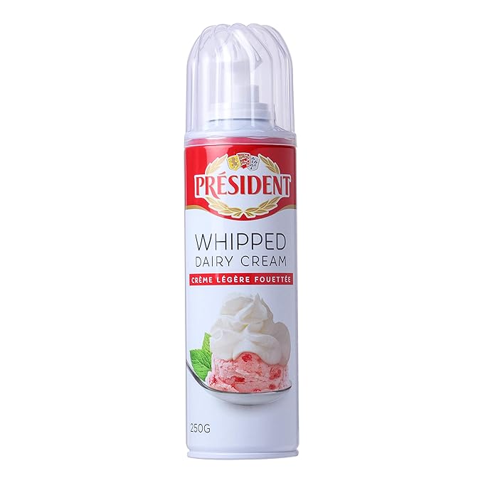 President Whipping Cream Spray, 250g Amazon.in Grocery & Gourmet Foods