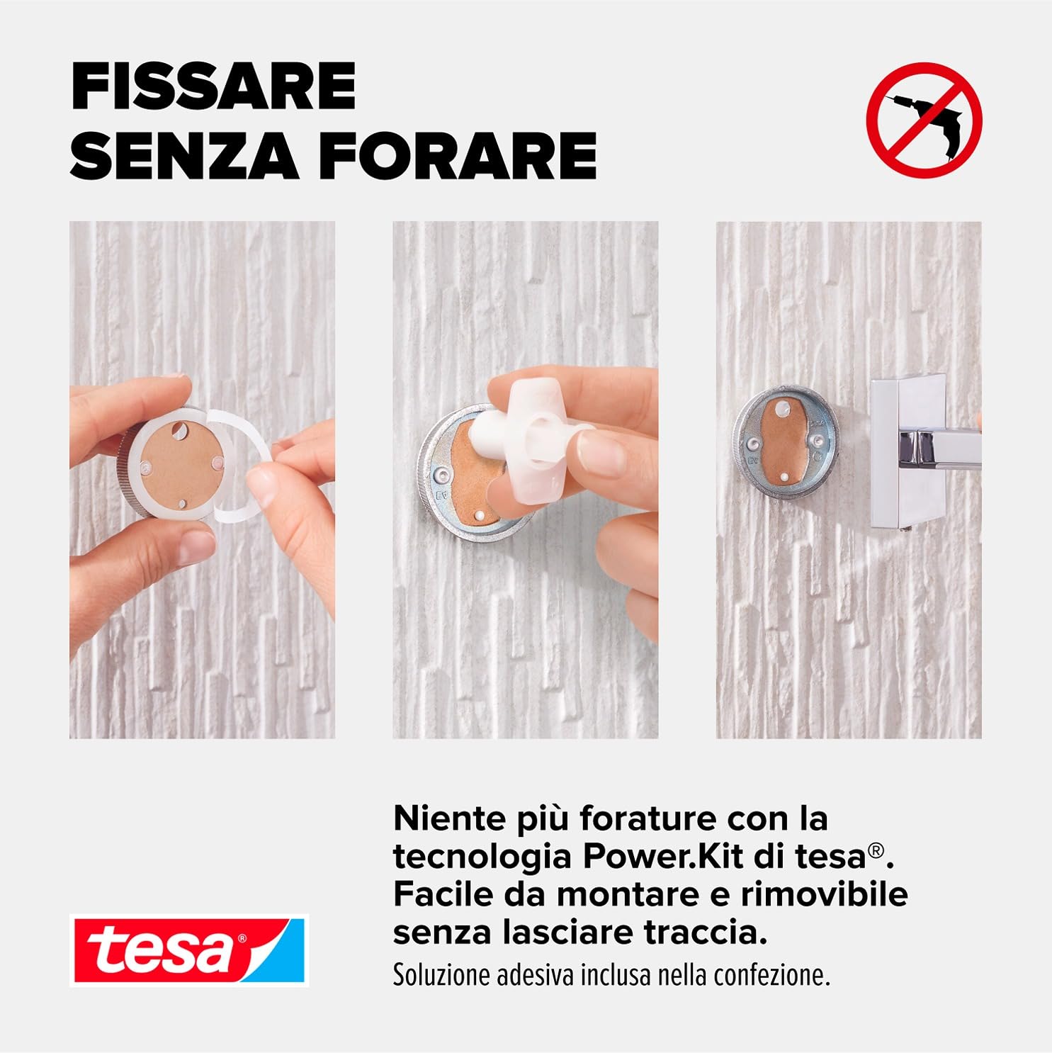 Tesa Deluxxe Portarotoli Carta Igienica con Ripiano, Autoadesivo, Cromato Lucido, Design Raffinato, Inox Assicurato, 99mm x 160mm x 139mm