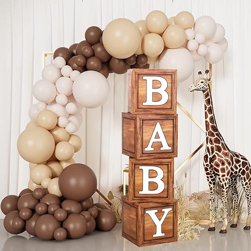 Miniatura 4 de 71 cajas de bebé con letras y números, bloques de revelación de género con 65 letras y números, caja de regalo transparente para bebé para