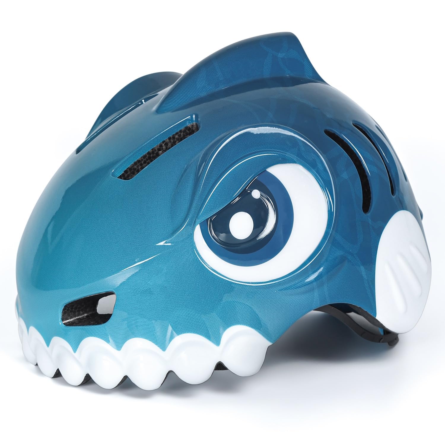 Casco Bicicleta Niño 3D Animados Casco Bici para Niños y Niñas de 3-8 Años Ajustable Casco Bici Bebe con Juego Protectores para Bicicleta, Patinete y Skateboard (Azul, S: 50-54 cm)