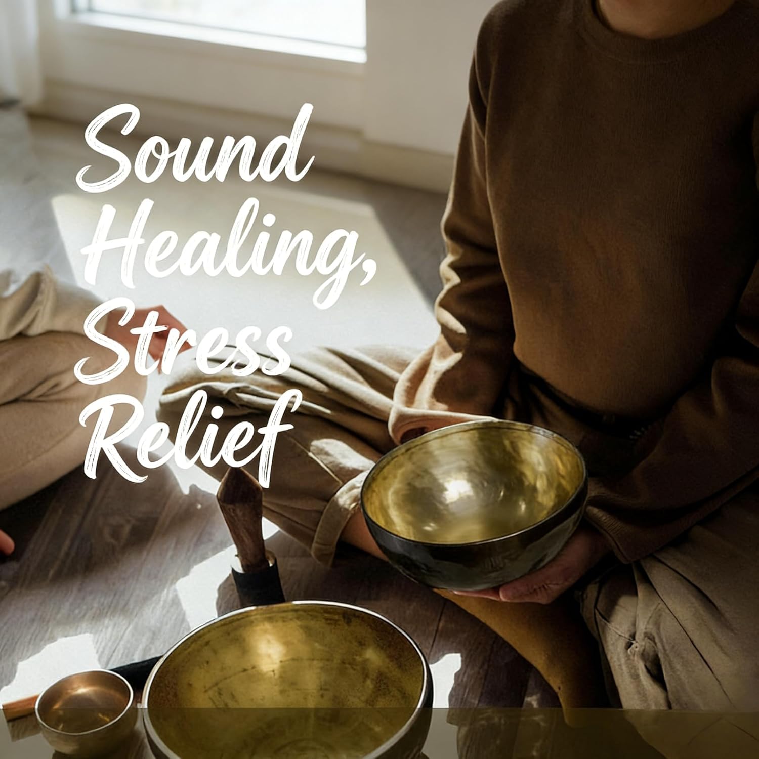Fay Bless Handmade Nepal Singing Bowl – Tibetan Full Moon Sound Bowl – Two-Tone Oxidized Finish – Brass Meditation Bowl for Yoga, Sound Healing and Mindfulness (18cm)