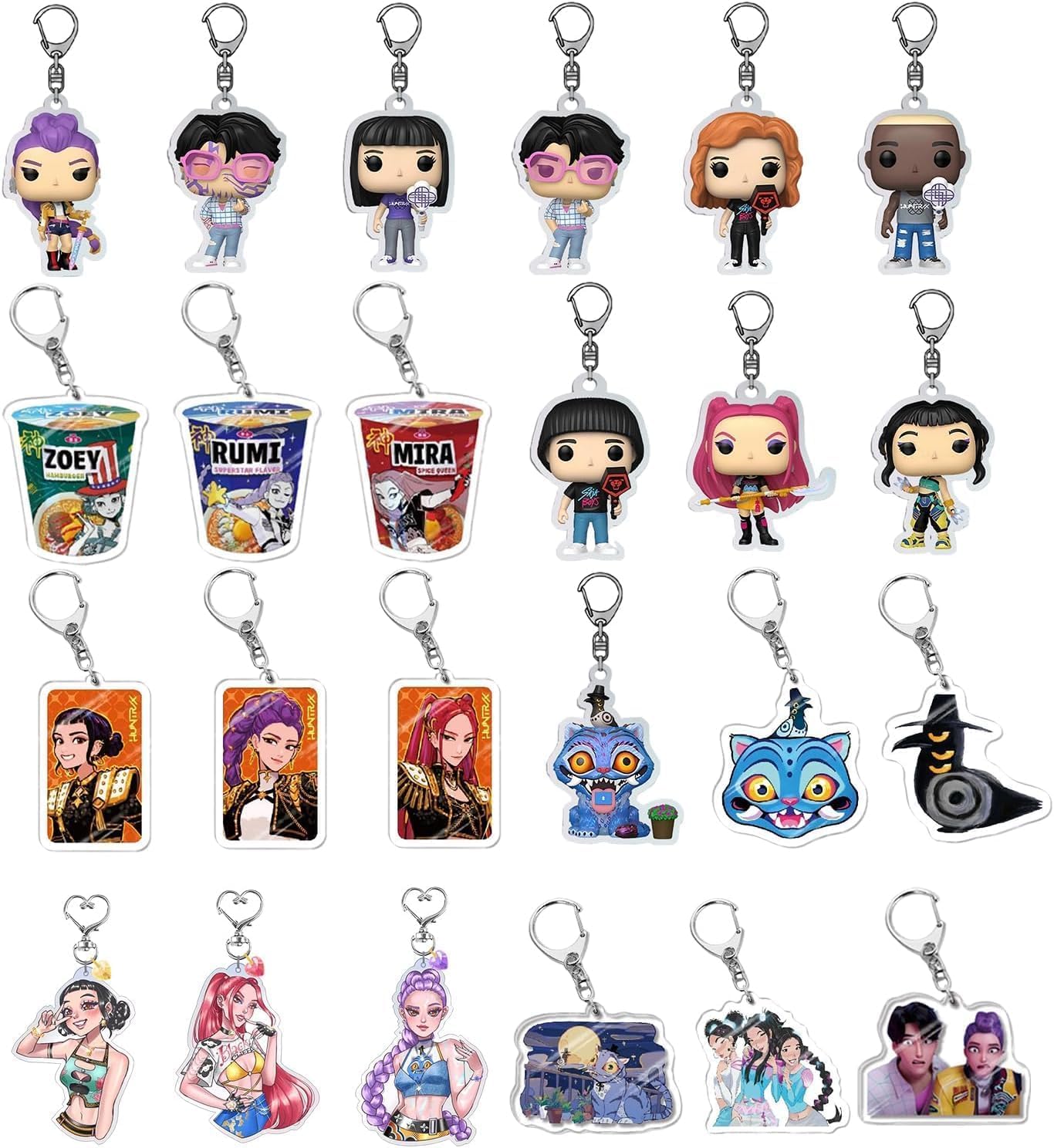 Discover H-Hunters 2025 K-pop Demon Advent Calendar Set with Keychain Ornaments, 24-Day Christmas Countdown Gift Box for Fans and Teens