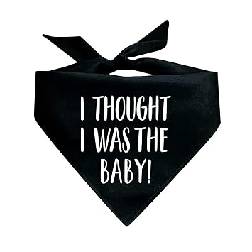 Tees & Tails I Thought I was The Baby Pregnancy Announcement Triangle Dog Bandana (Assorted Colors)