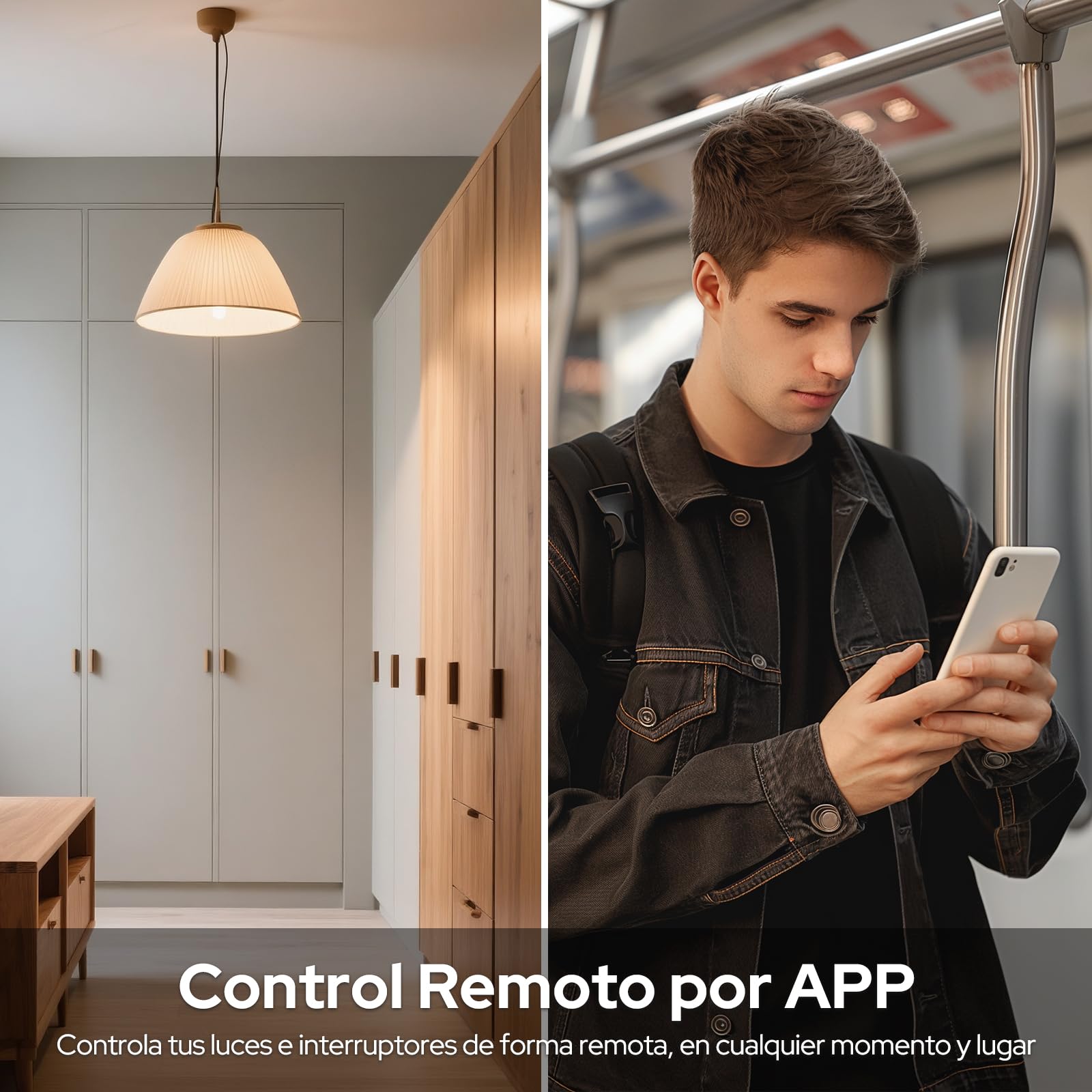 LoraTap Kit de 2 Interruptores Relé WiFi Inalámbricos, Conmutador Paralelo, Receptor de 2300W 10A, Interruptor Inteligente, Control a Distancia por Móvil, Compatible con Alexa y Google Assistant