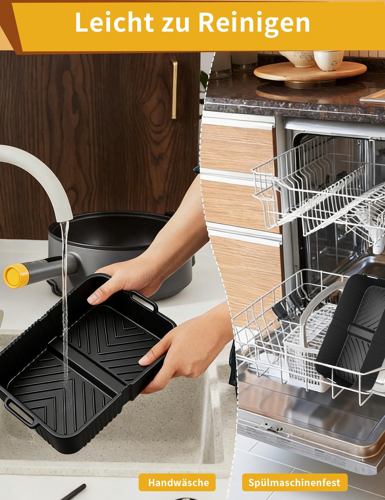 Airfryer akcesoria do Ninja Foodi Flexdrawer AF500EU 1 × 10,4 l i 2 × 5,2 l foremka silikonowa, inne akcesoria w zestawie, przysmaki do pieczenia