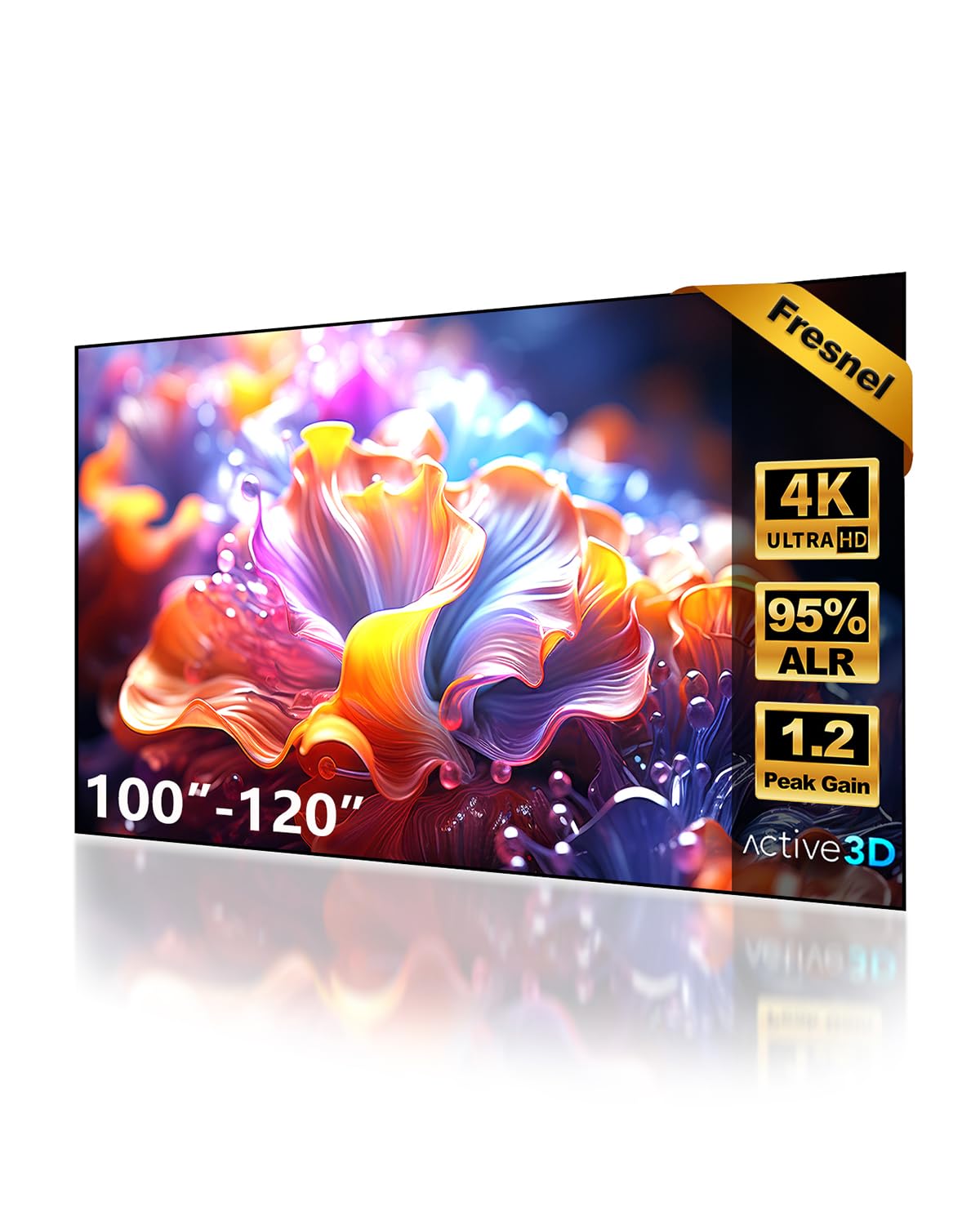 Photo 1 of **Parts Only** NothingProjector ALR Fresnel Screen for Ultra Short Throw Projector, 95% Ambient Ceiling Light Rejecting, 120 inch, 1.2 High Gain, 4K/8K UHD, Active 3D, Fixed Frame Wall Mount Anti Daylight, NothPJ