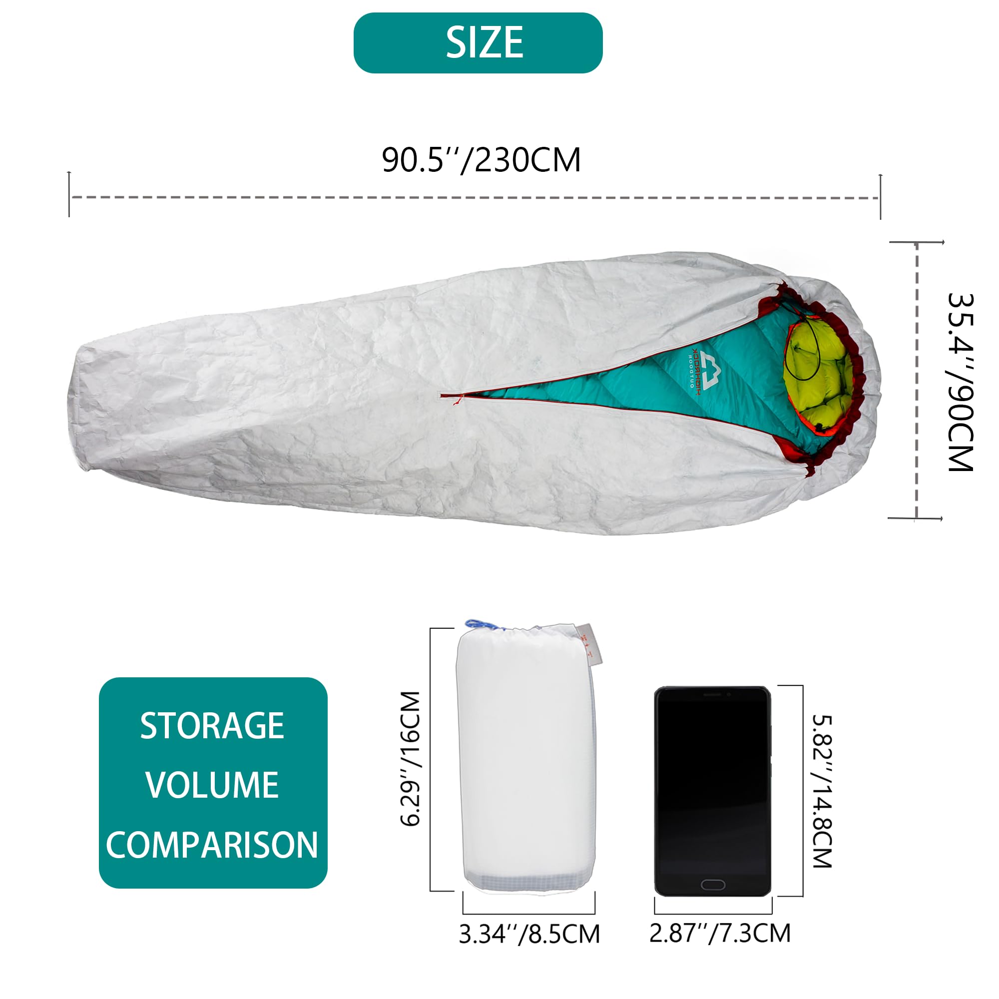 3F UL GEAR – Sac de couchage de voyage 3 saisons, imperméable et résistant aux taches pour adultes et enfants, sac de couchage complet, accessoires essentiels de camping, randonnée