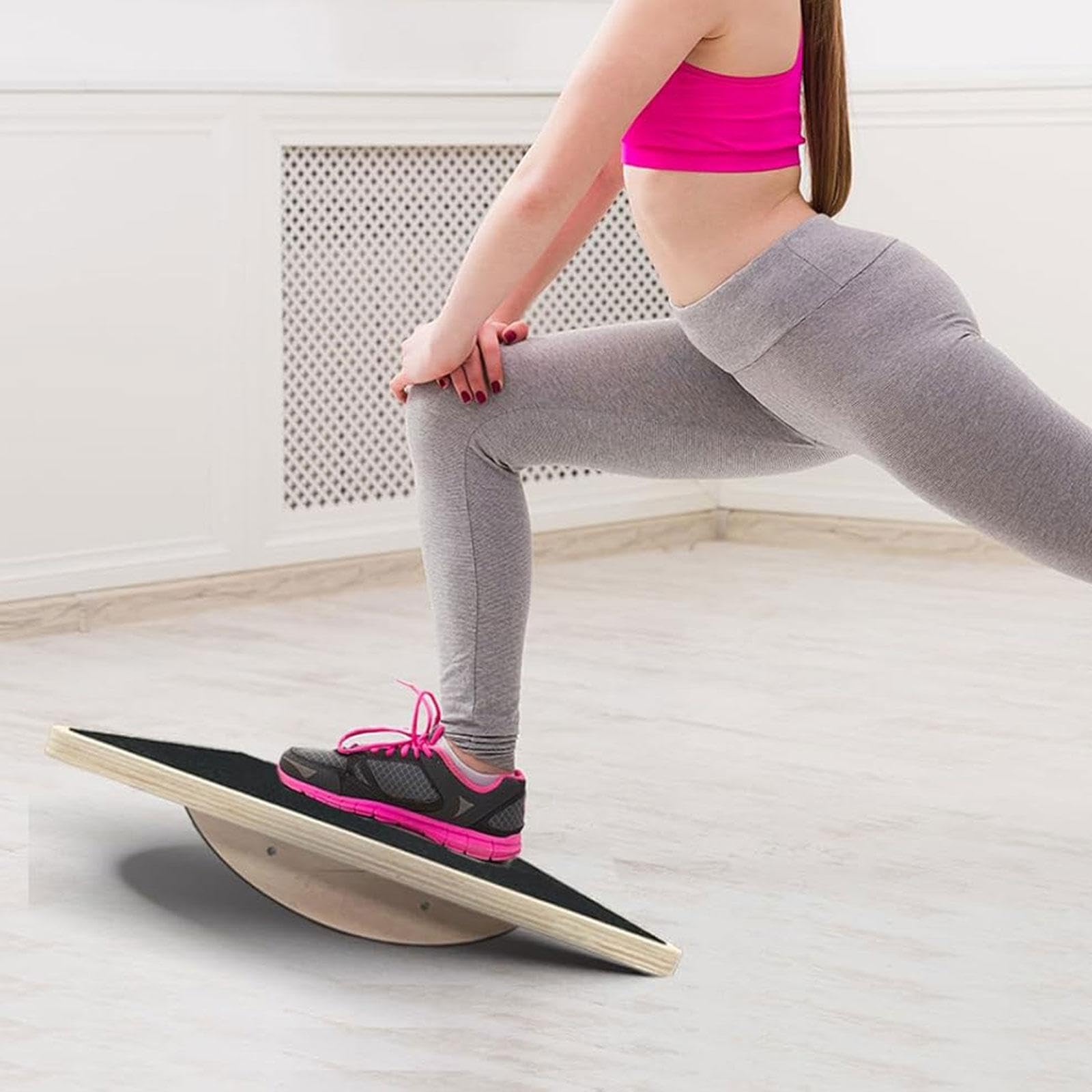 Tabla de Equilibrio de Madera para Hombres Y Mujeres, Ideal para Ejercicios de Equilibrio Y Estabilidad.