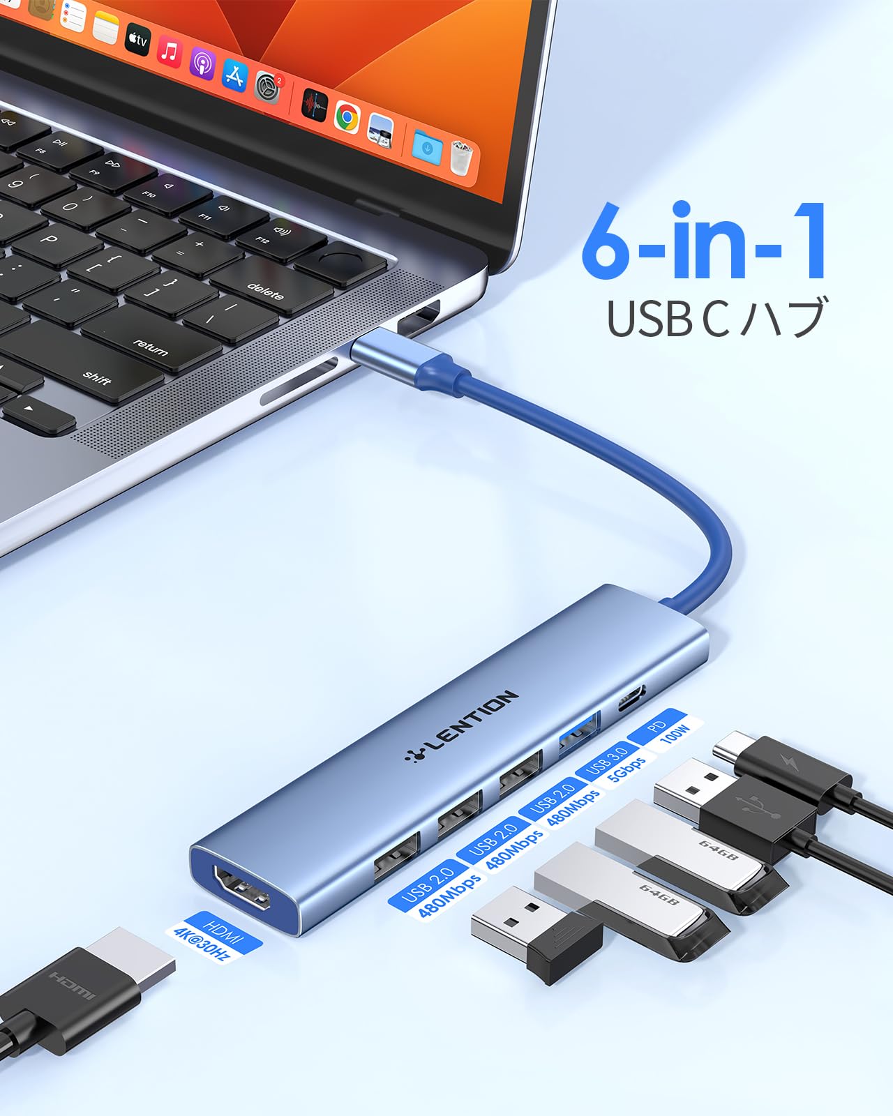 Amazon.co.jp: LENTION: USB-C HUB