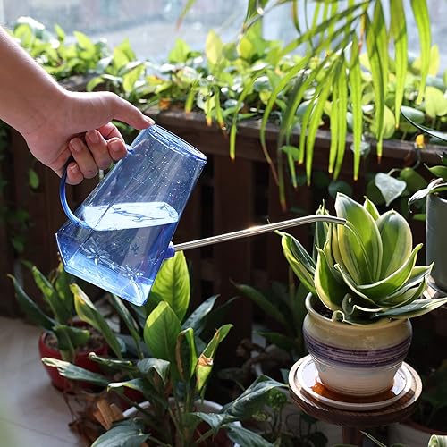 Miniatura 5 de Goowin Regadera para plantas de interior, boquilla larga de 47 onzas, regadera pequeña para interiores con botella de spray de 16 onzas y botella