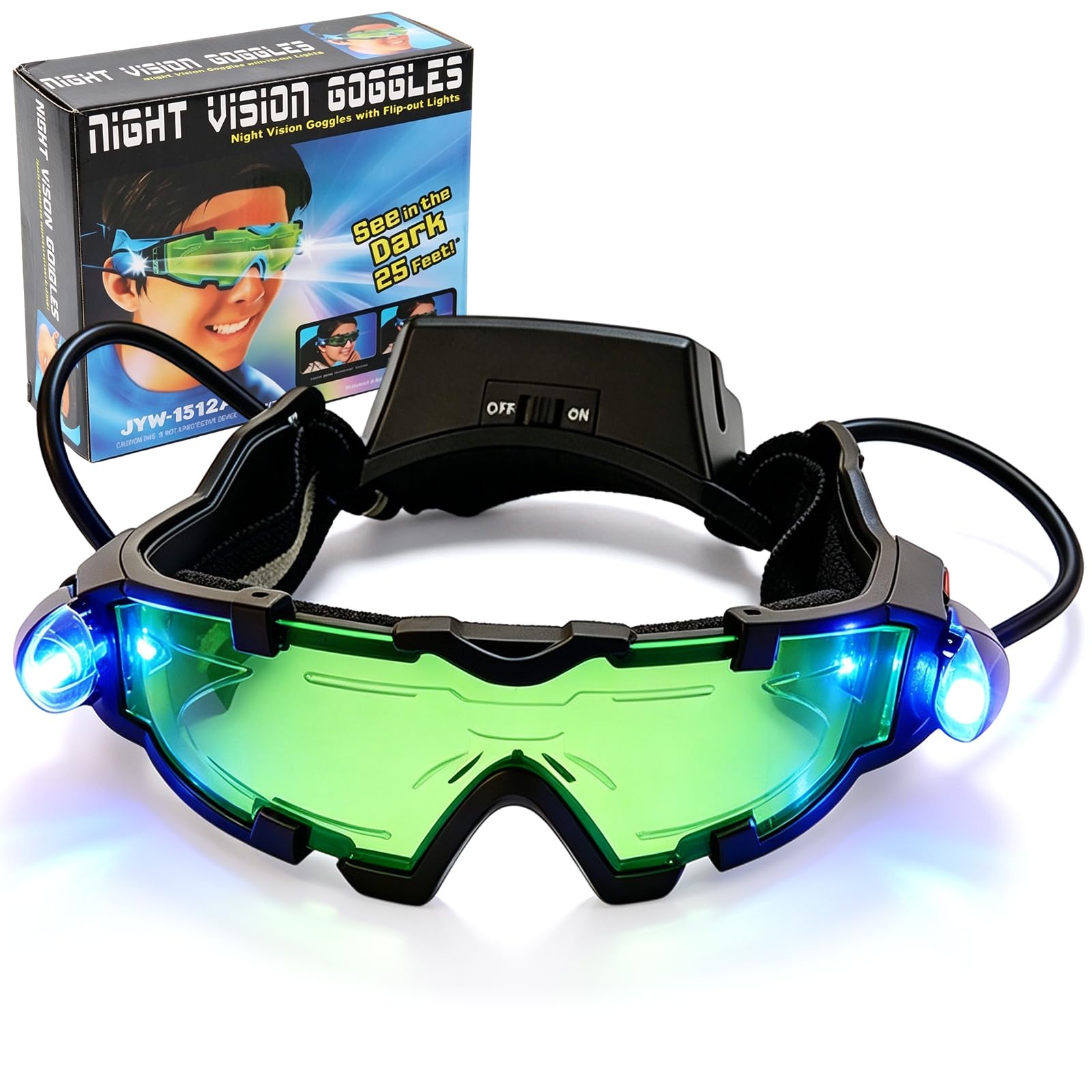 Visione Notturna Occhiali,Occhiali per la Visione Notturna Regolabili Occhiali per La Visione Notturna Impermeabili per Bambini
