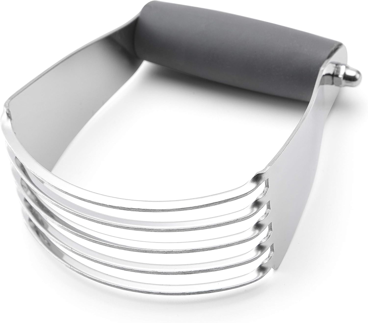 Spring Chef Medium Size Gray Dough Blender For Baking, Professional Dough Cutter Tool, Stainless Steel Pastry Cutter Tool with Durable & Thick Blades, Dishwasher Safe Pastry Blender for Easy Mixing