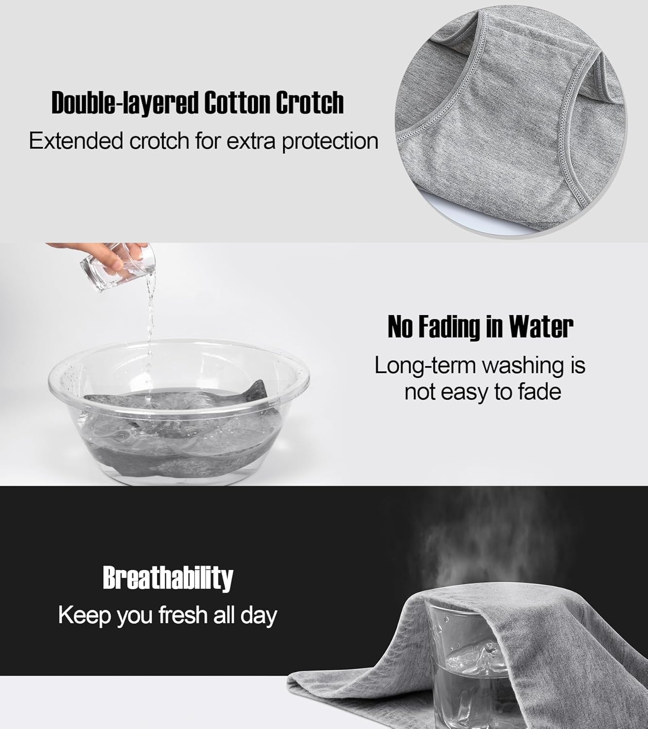 OLIKEME High Waisted Underwear for Women Tummy Control Full Coverage Cotton Ladies Panties Soft Stretch Briefs - Image 5