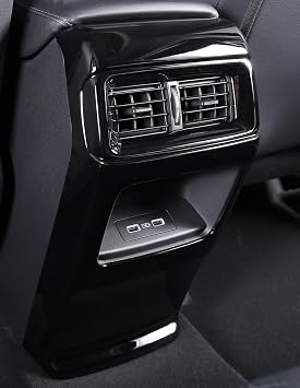 for Honda CRV 2023 2024 2025 2026 Central Control Rear Seat Air Vent Cover, for CR-V LX, EX, EX-L, Sport, Sport-L Hybrid, Touring, Scratch-Resistant Interior Accessories Air Outlet Trim- Glossy Black