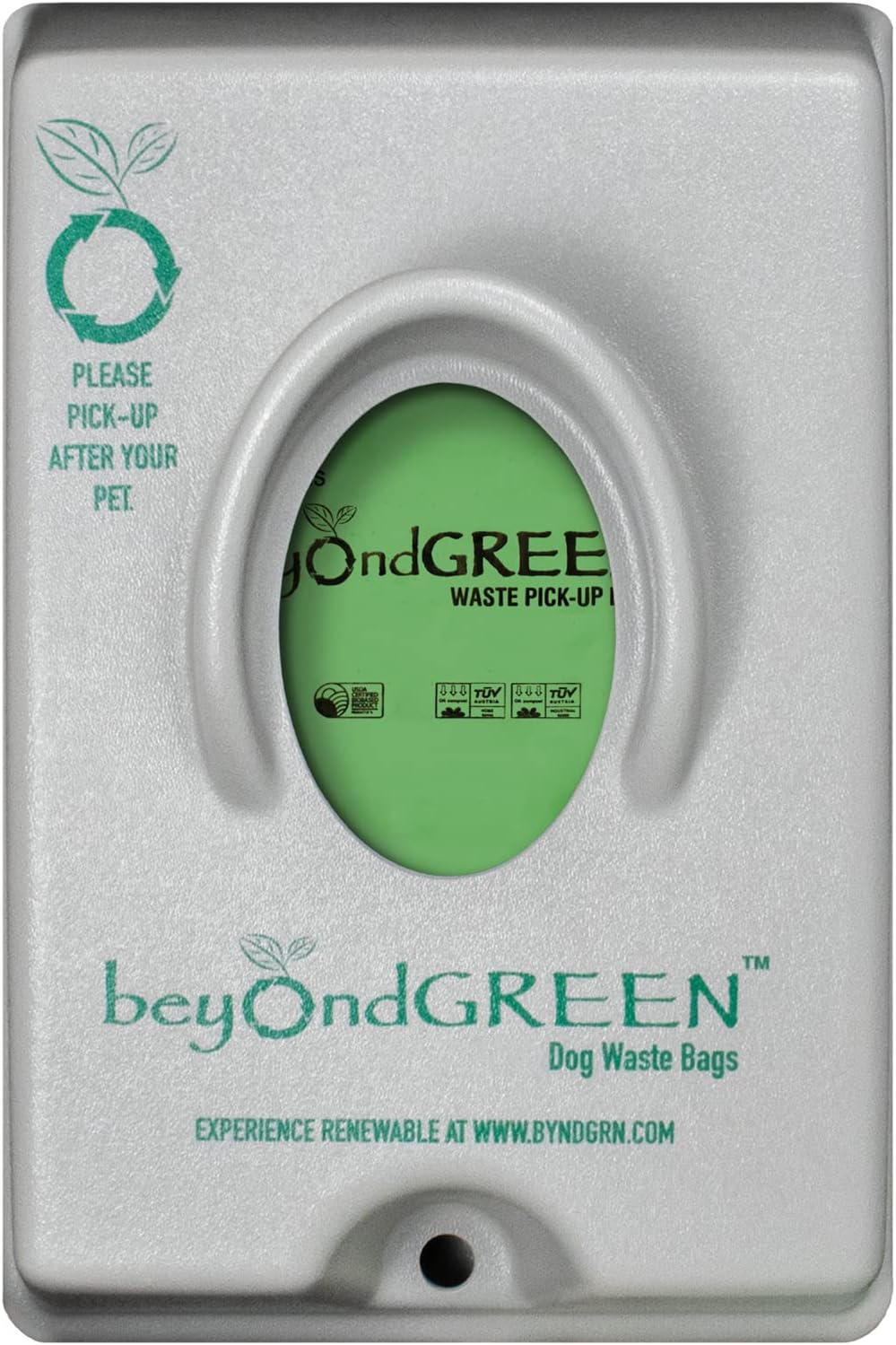 beyondGREEN Dog Poop Waste Single-Pull Park Dispenser - 100 Bag Pack - 9" x 13" - 400 Plant-Based Bags Included