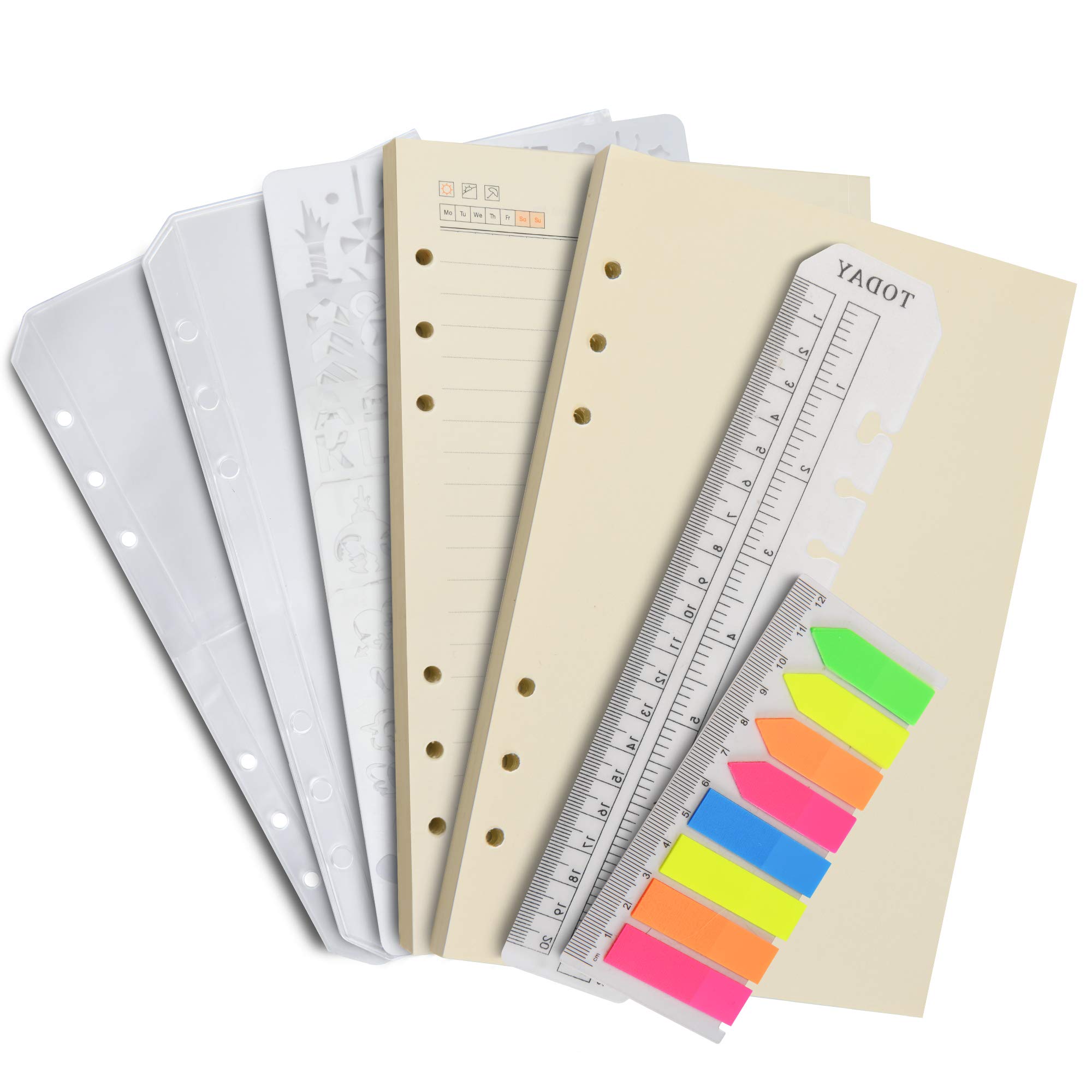 A6 Refill Paper Set, 6 Plastic Binder Inserts, 2 A6 Lined Refill Paper, 2 Binder - View #11