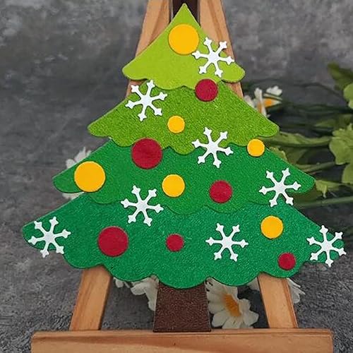 Miniatura 5 de Troqueles de metal de felicitación para árbol de Navidad para hacer tarjetas, troqueles de corte de tarjetas de árbol de copo de nieve de Navidad,