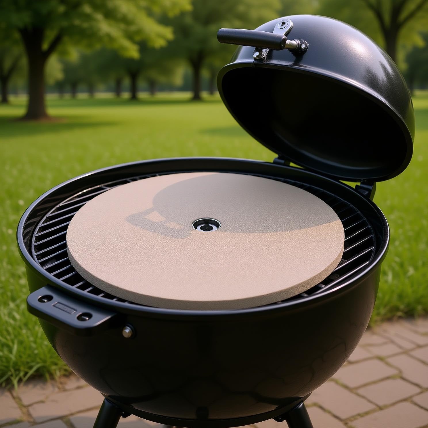Pietra per Pizza Tonda Ø41 cm per Barbecue a Gas HEAT Cottura Perfetta Croccante Rimuove l'Umidità dall'Impasto Accessorio Originale