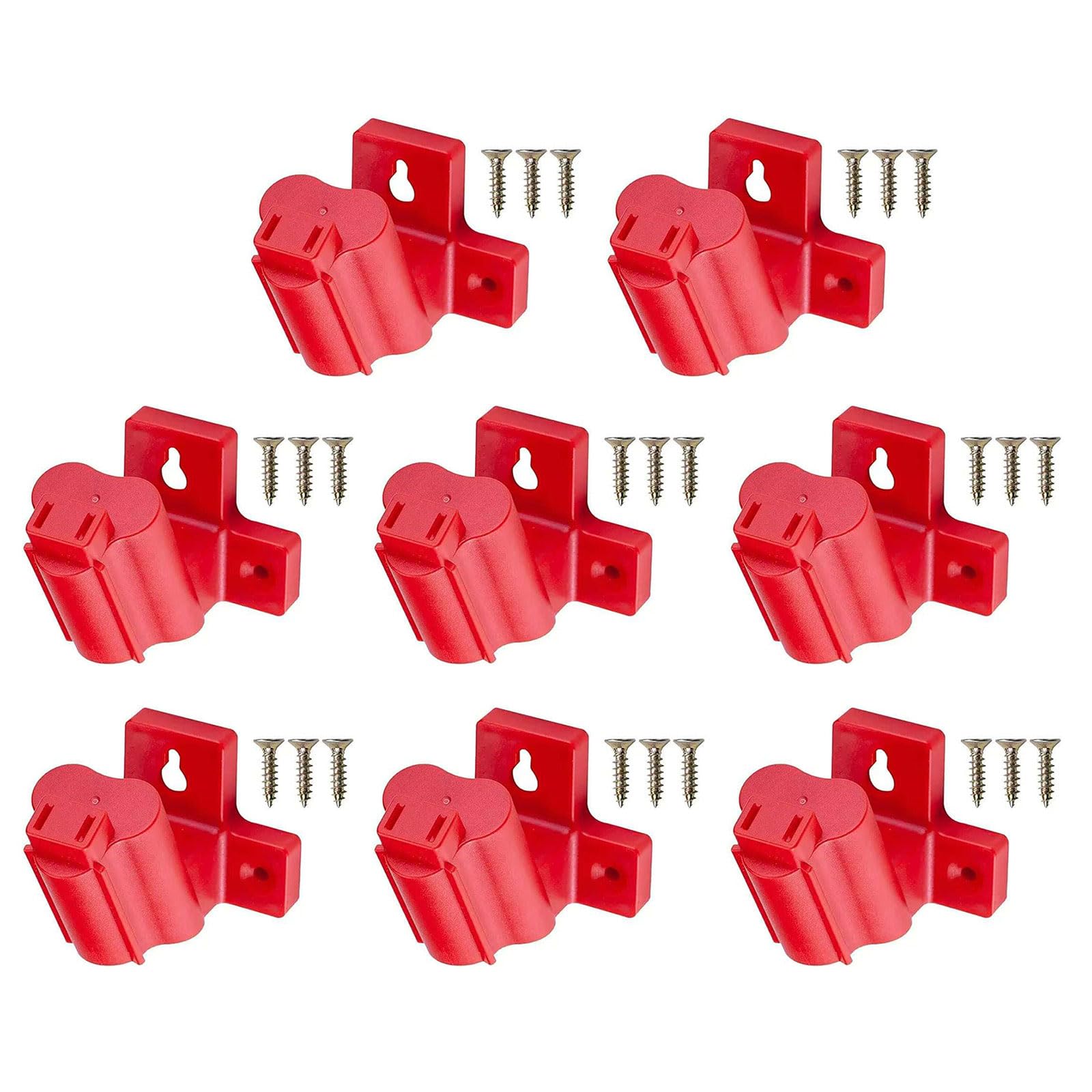 4/8 soportes de pared para herramientas eléctricas para taladro de 12 V y almacenamiento de batería, estante organizador en ángulo con tornillos, solución perfecta para garaje y taller