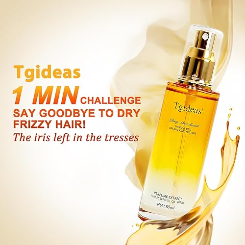 Miniatura 2 de Tgideas Aceite en aerosol para el cabello con manteca de karité y aceite de jojoba, protección contra el calor, ligero, antiencrespamiento,