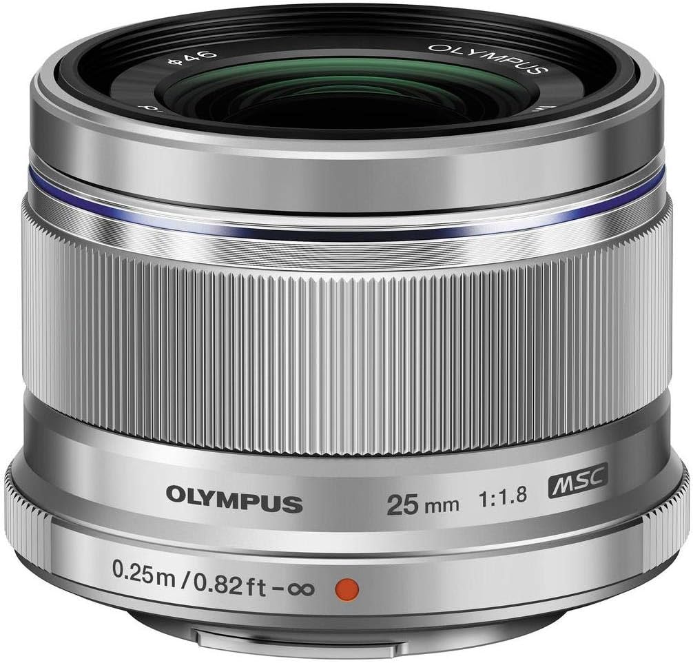 OM SYSTEM Olympus M.Zuiko Digital 25mm F1.8 Silver for Micro Four Thirds System Camera, Compact Design, Beautiful Bokeh, Bright