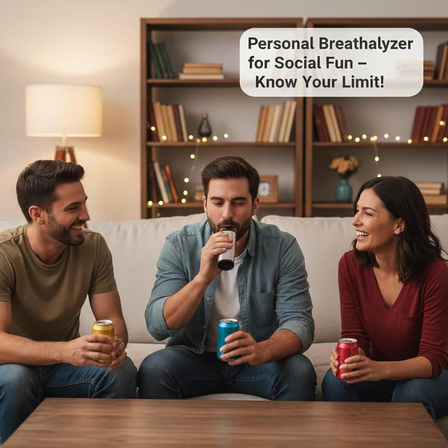 Breathalyzer Portable Mini Pocket Alcohol Tester High Accuracy Personal and Home Use Breathalyzers with Digital Display Fast Results for Alcohol Testing at Home (16 Mouthpieces for Sharing)