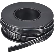 sourcing map 30AWG Ribbon Cable Silicone Wire 4Pin 30 Gauge Ribbon Wire Flat Silicone Cable 3.0m/10ft Black Stranded Tinned Copper Wire