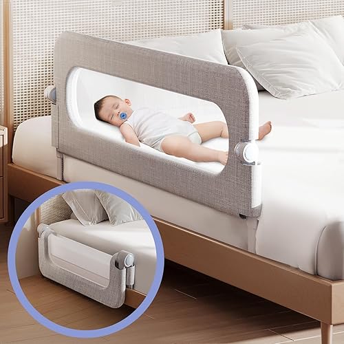 Miniatura 1 de Barandillas para cama de bebé para niños pequeños  Barandilla de cama para cama de tamaño Queen Full King Twin Litera tamaño cama altura ajustable y