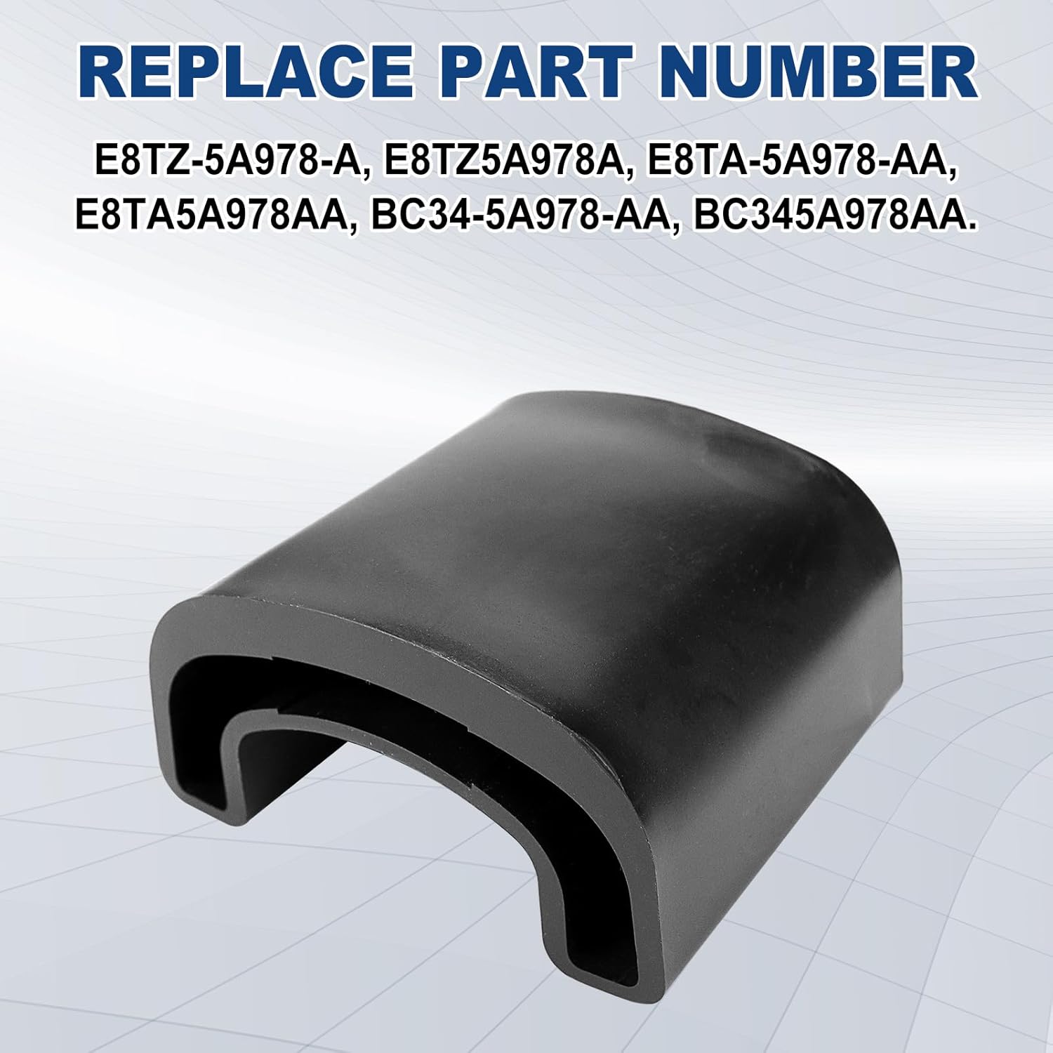 4PCS E8TZ-5A978-A Rear Suspension Leaf Spring Insulator Insert Bushing Bumper Pad - Compatible with Ford F-Super Duty Truck F-350 Chassis Cab 1988-2025, Replace# E8TZ5A978A (Black)