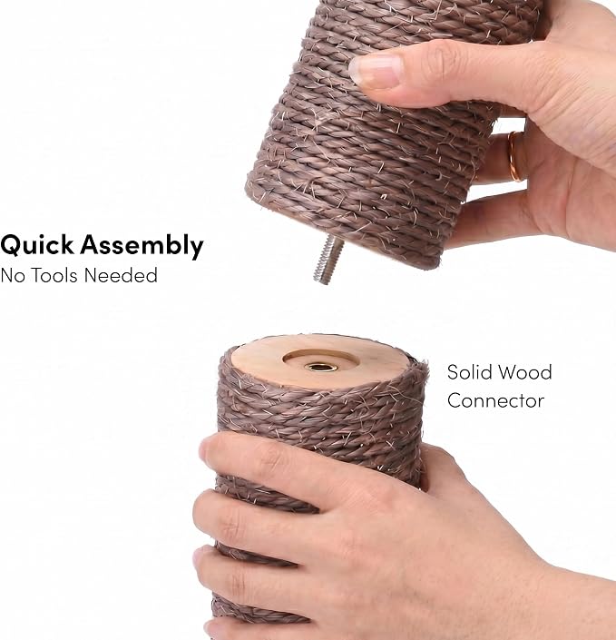 Rascador de sisal torre 32 pulgadas para gatos miniatura 5
