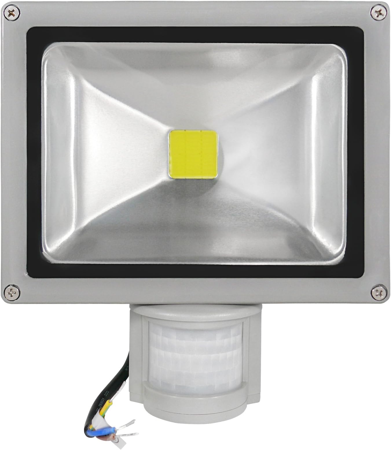 COB LED Floodlight with Motion Detector Outdoor - IP65 - 50 Watt - 5.000 Kelvin Cold White - 4900 Lumens (480 - Replaces 500 Watt Halogen) [Energy Class A+]