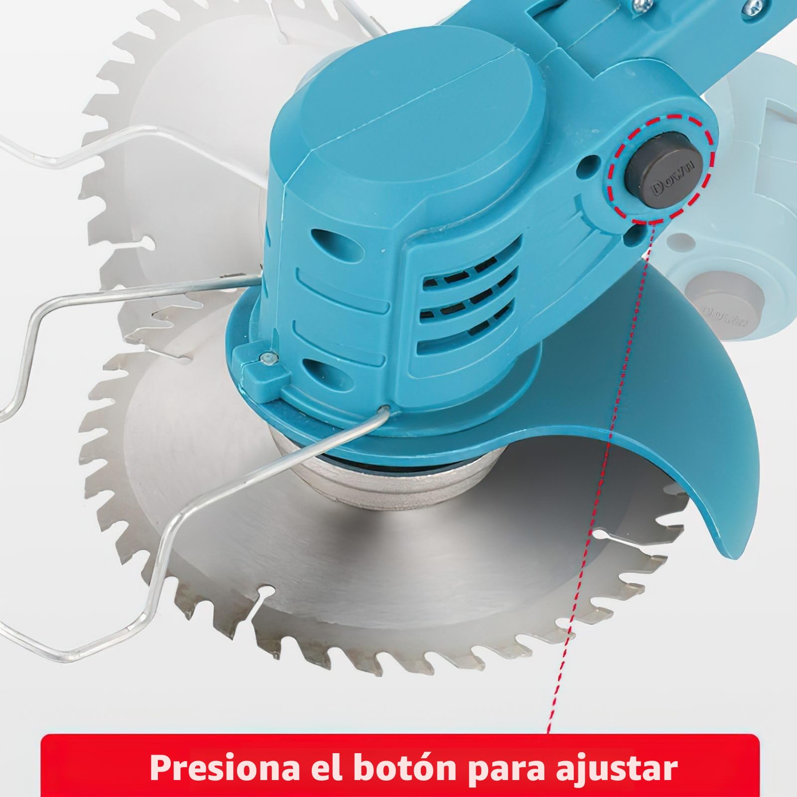 Cortacésped Eléctrico Inalámbrico, Cortacésped de Jardín 21V, Poste Telescópico, Cortacésped Profesional Silencioso con 8 Cuchillas y Juego de Ruedas, Cortacésped de Jardín Eléctrico (Dos Baterías)