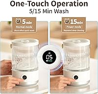 Vista 4 de Asa Vea Portable Mini Washing Machine – Compact Small Washer for Underwear, Socks, Baby Clothes – Rechargeable Travel Washing Machine with 5/15 Min