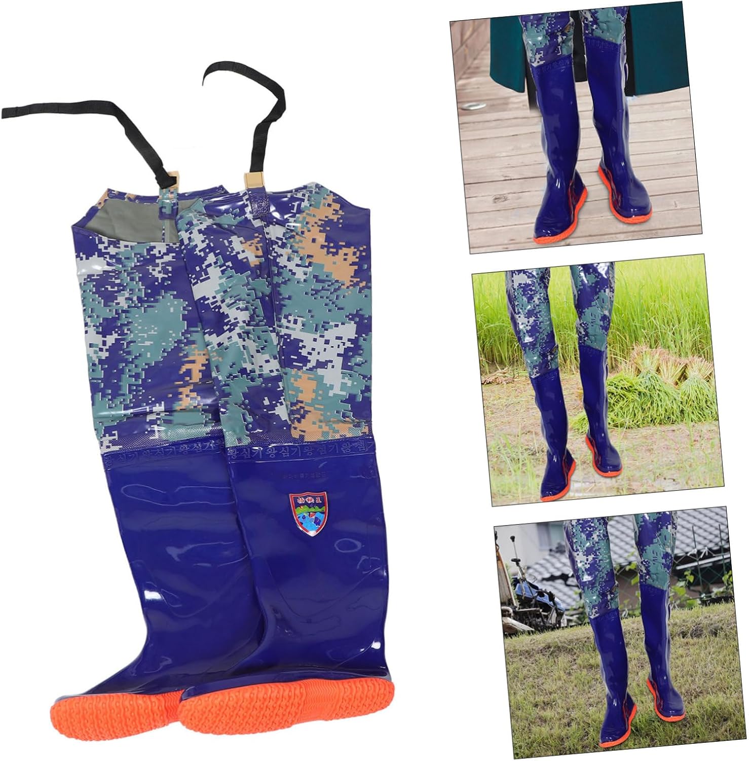 Abaodam Hip Waders High Rain Boots Pvc Waders Non-slip Wading Shoes Breathable Men Fishing Hunting