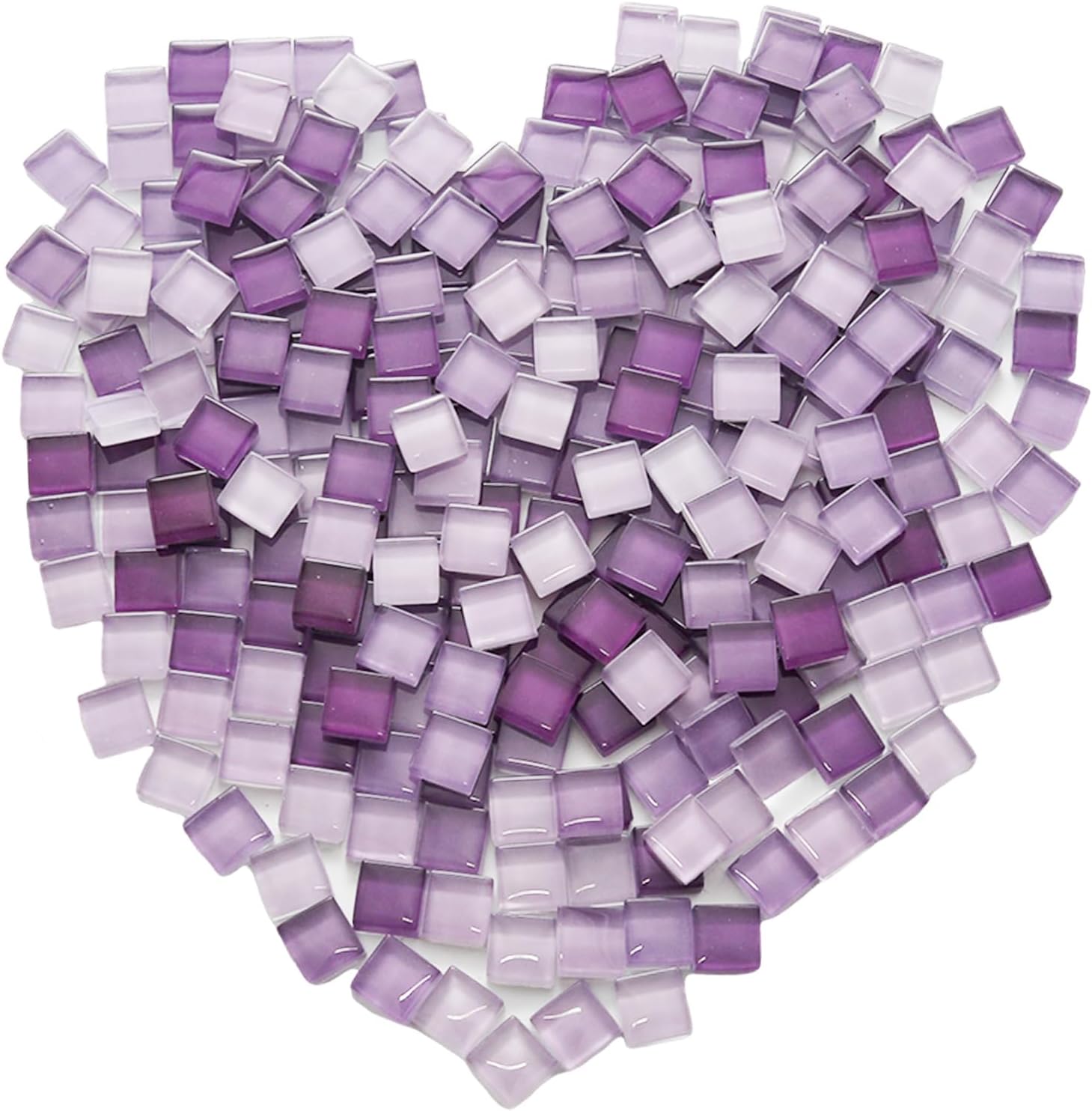 450 Pcs Bulk Mosaic Tiles, 3/8" Square Mosaic Tiles with Smooth Edges, Colorful Glass Mosaic Kits for Art Crafts, Mosaic Making Projects, Home Decor, and More(Red Series)