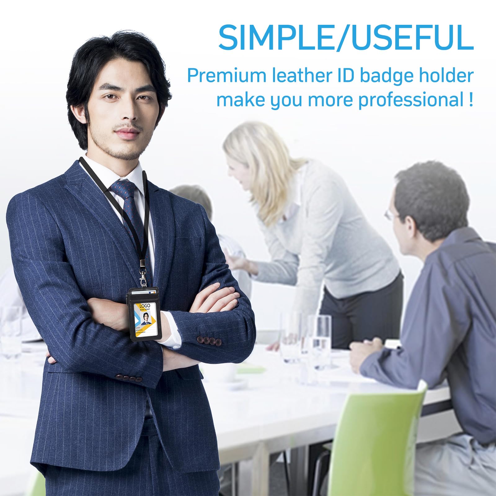 Vicloon PortaBadge, Porta Carte In Pelle PU, Portabadge - Foto 2