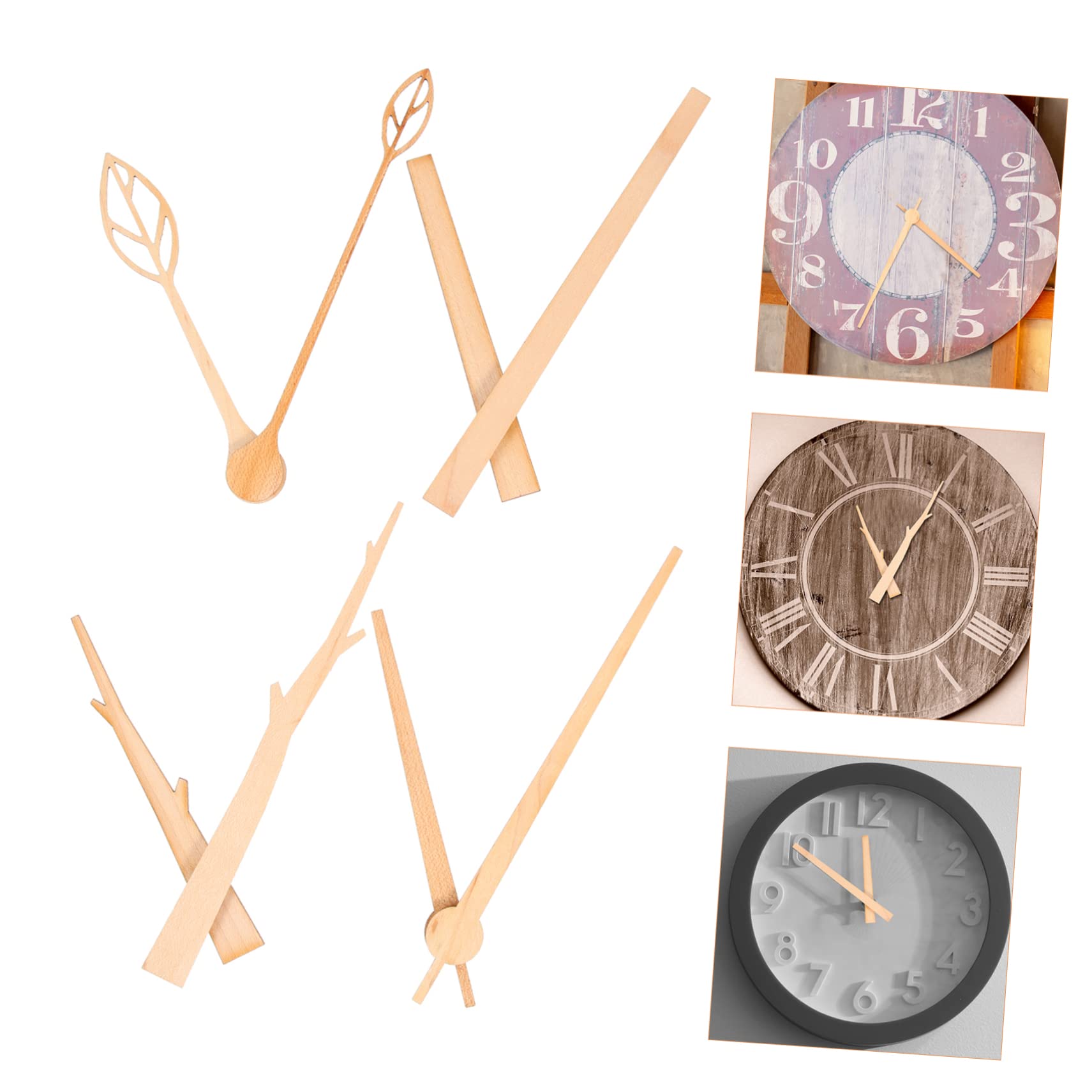 UKCOCO 20sätze DIY Holz Uhrzeiger Teile Elegante Uhrzeiger Für Wanduhr Hochwertige Ersatzteile Für DIY-Uhren Für Kreative Wanduhren Zeitloses Design Für Heimwerkerprojekte