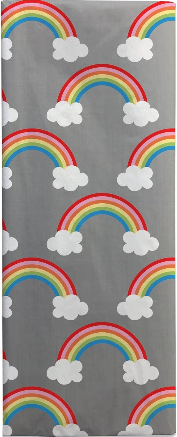 Jillson Roberts 20" x 30" Printed Gift Tissue for Birthdays, Wine Bags, Weddings, Over The Rainbow Silver, 48 Folded Sheets