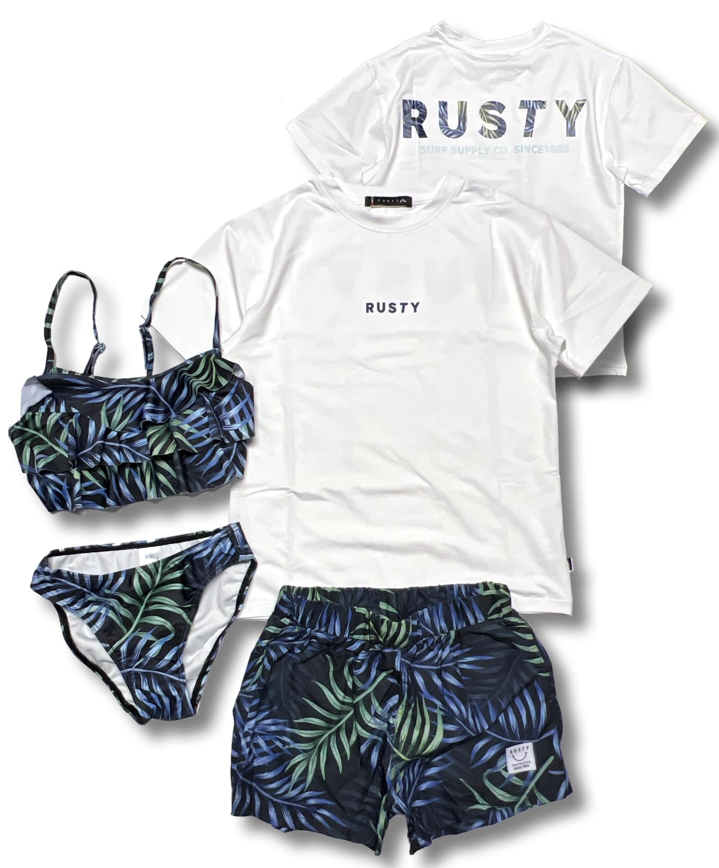 Amazon.co.jp: RUSTY ラスティー 女の子 水着 セット キッズ T