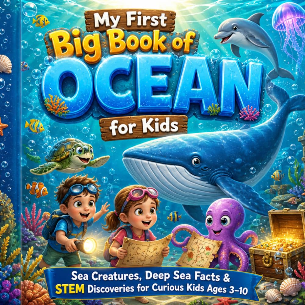 My First Big Book of Ocean for Kids | Amazing Underwater Animals, Ocean Science & Fun Facts for Kids Ages 3–10: Sea Creatures, Marine Deep, Sea Facts & STEM Discoveries for Curious Child Ages 3–10