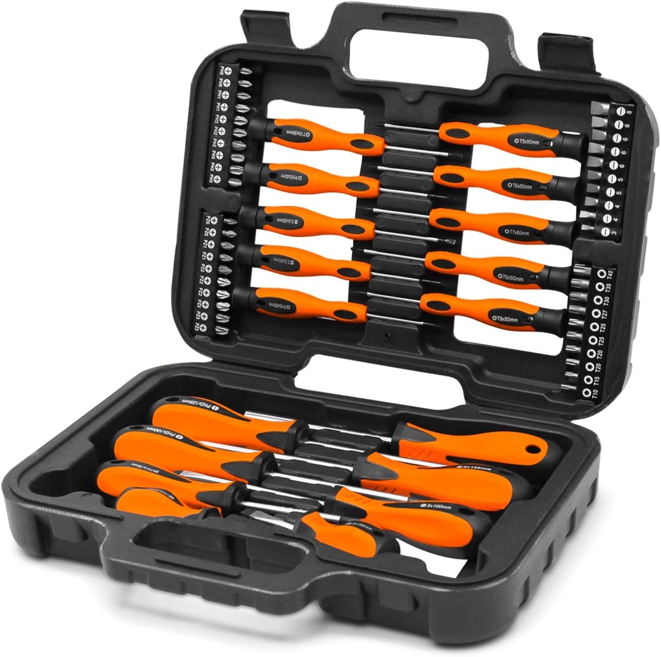 Terratek 58pc Screwdriver Set and Bit Set in Carry Case