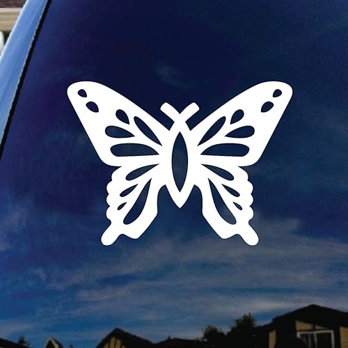 Calcomanía de vinilo para ventana de coche, diseño de pez cristiano, mariposa, 5 pulgadas