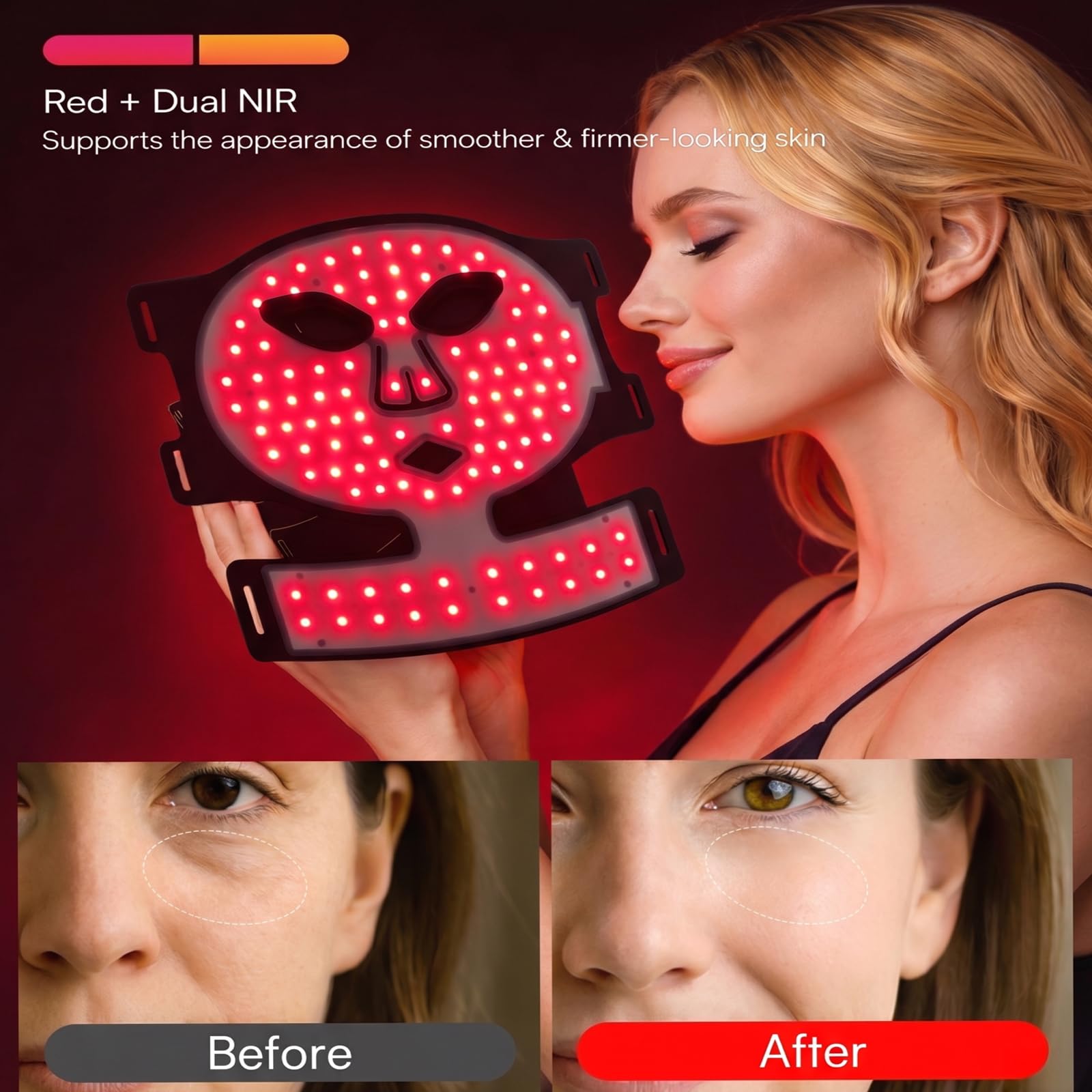 Amazon.com : Tiyeaud Red Light Therapy Face and Neck Mask - FDA